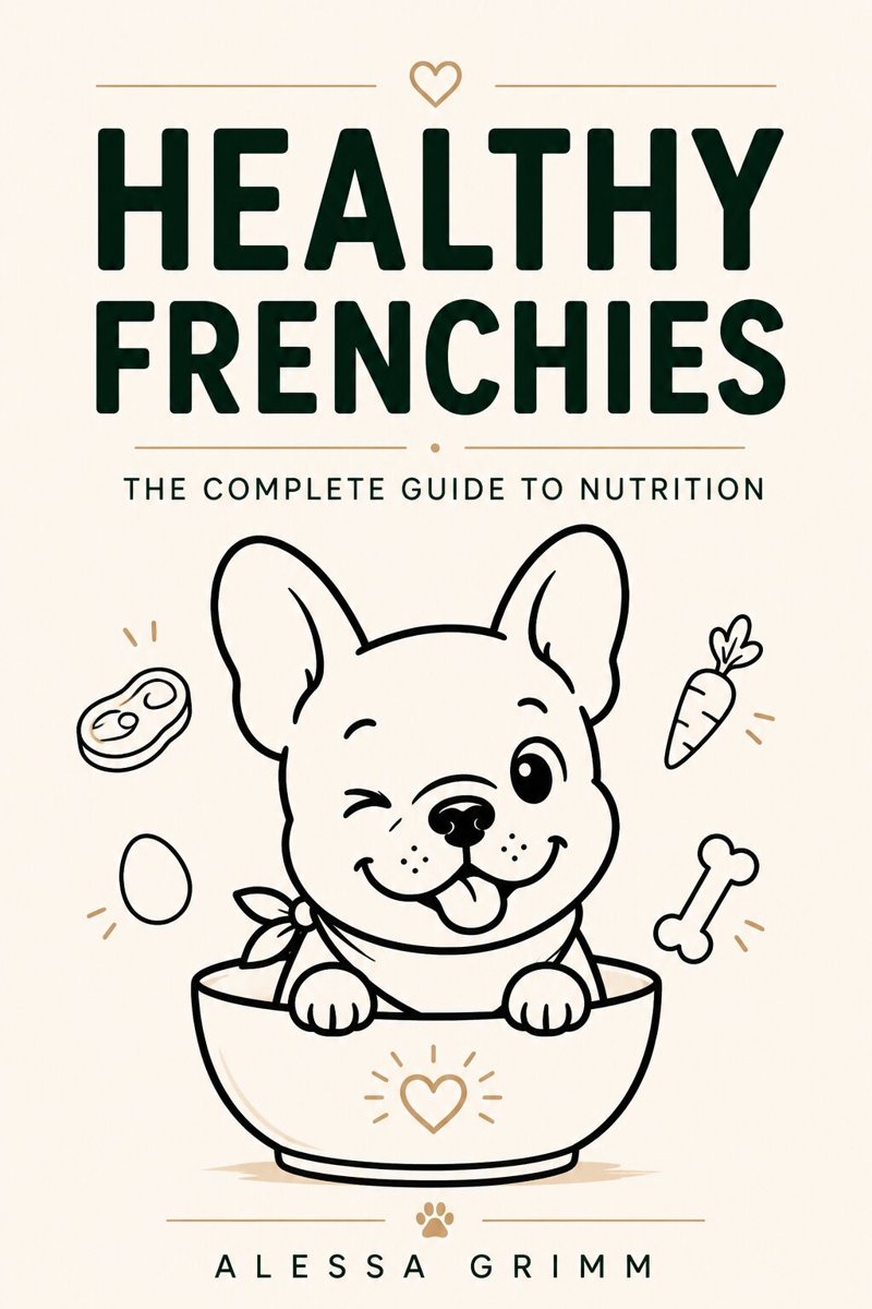 Healthy Frenchies book cover, The Complete Guide to Nutrition by Alessa Grimm